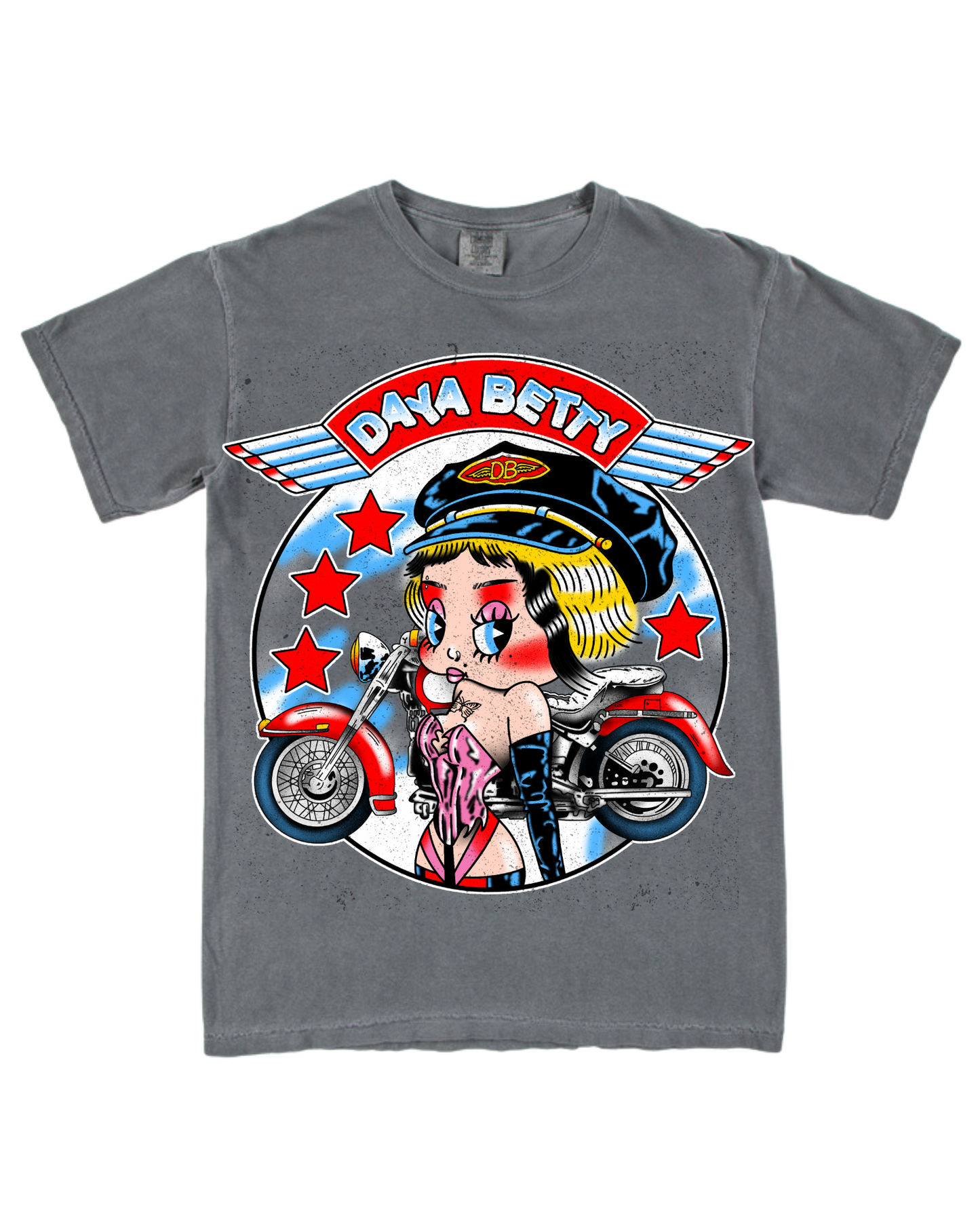 Daya Betty: Biker Betty Vintage Wash Tee